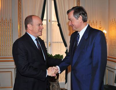 Slovenian President Dr Danilo Türk Meets Prince Albert II of Monaco (photo: Gaëtan Luci/Palais Princier)